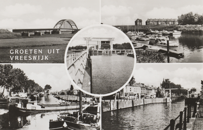 130309 Vijfluik met gezichten te Vreeswijk:-de Lekbrug;-de Beatrixsluis;-de jachthaven;-de Koninginnensluis;-de Oude ...